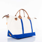 Load image into Gallery viewer, Weekender - Canvas & Leather Travel Bag -- Royal