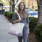 Load image into Gallery viewer, Block Print Classic Tote – Various Sizes – Powder Pink