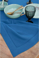 Load image into Gallery viewer, Hemstitched Table Linens (Indigo Blue Color)