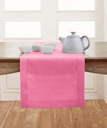 Load image into Gallery viewer, Hemstitched Table Linens (Pink Flamingo Color)