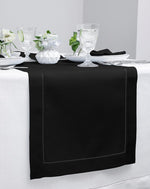 Load image into Gallery viewer, Hemstitched Table Linens (Black Color)
