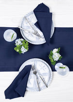 Load image into Gallery viewer, Hemstitched Table Linens (Navy Color)