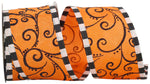 Load image into Gallery viewer, 10 yards --- 2 ½ inch -- Halloween Swirl Mix Wired Edge Ribbon