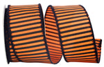 Load image into Gallery viewer, 20 yards --- 2 ½ inch -- Striped Frill Ribbon with Tinsel Edging
