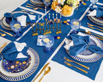 Load image into Gallery viewer, Hemstitched Table Linens (Indigo Blue Color)