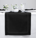 Load image into Gallery viewer, Hemstitched Table Linens (Black Color)
