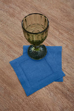 Load image into Gallery viewer, Hemstitched Table Linens (Indigo Blue Color)