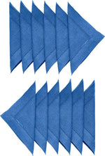 Load image into Gallery viewer, Hemstitched Table Linens (Indigo Blue Color)