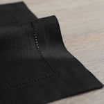 Load image into Gallery viewer, Hemstitched Table Linens (Black Color)
