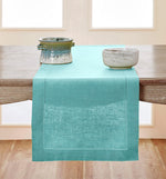 Load image into Gallery viewer, Hemstitched Table Linens (Aqua Blue Color)