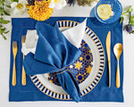 Load image into Gallery viewer, Hemstitched Table Linens (Indigo Blue Color)