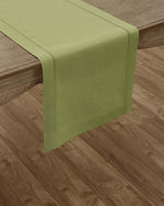 Load image into Gallery viewer, Hemstitched Table Linens (Moss Green Color)