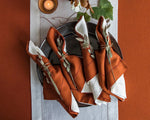 Load image into Gallery viewer, Hemstitched Table Linens (Cinnamon Color)