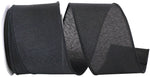 Load image into Gallery viewer, 2 ½ inch x 10 yards --- Every Day Linen Value Wired Edge Ribbon --- Black