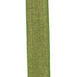 Load image into Gallery viewer, 1 ½ inch x 10 yards --- Every Day Linen Value Wired Edge Ribbon --- Moss