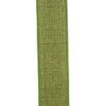 Load image into Gallery viewer, 1 ½ inch x 10 yards --- Every Day Linen Value Wired Edge Ribbon --- Moss