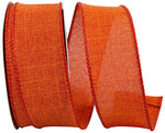 Load image into Gallery viewer, 1 ½ inch x 10 yards --- Every Day Linen Value Wired Edge Ribbon --- Rust