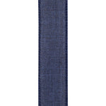 Load image into Gallery viewer, 1 ½ inch x 10 yards --- Every Day Linen Value Wired Edge Ribbon --- Denim
