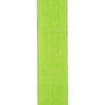 Load image into Gallery viewer, 1 ½ inch x 10 yards --- Every Day Linen Value Wired Edge Ribbon --- Lime