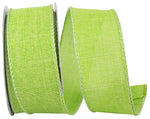 Load image into Gallery viewer, 1 ½ inch x 10 yards --- Every Day Linen Value Wired Edge Ribbon --- Lime