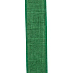 Load image into Gallery viewer, 1 ½ inch x 10 yards --- Every Day Linen Value Wired Edge Ribbon --- Emerald
