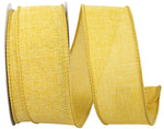 Load image into Gallery viewer, 1 ½ inch x 10 yards --- Every Day Linen Value Wired Edge Ribbon --- Yellow Gold