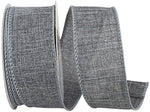Load image into Gallery viewer, 1 ½ inch x 10 yards --- Every Day Linen Value Wired Edge Ribbon --- Grey