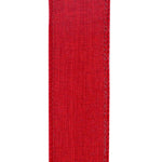 Load image into Gallery viewer, 1 ½ inch x 10 yards --- Every Day Linen Value Wired Edge Ribbon --- Scarlet