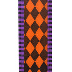 Load image into Gallery viewer, 10 yards --- 2 ½ inch -- Harlequin Jester Wired Edge Ribbon