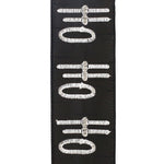 Load image into Gallery viewer, 10 yards --- 2 ½ inch -- Ho Ho Ho Embroidered Dupioni (Black & White) Wired Edge Ribbon