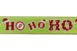 Load image into Gallery viewer, 10 yards --- 2 ½ inch --  Ho Ho Ho Glitter Metallic Shine Wired Edge Ribbon
