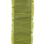 Load image into Gallery viewer, 10 yards --- 2.5 inch -- Lime Fringe Traditional Plaid Wired Edge - Christmas Ribbon