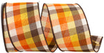 Load image into Gallery viewer, Country Field Tonal Plaid Wired Edge Ribbon -- Various Yard Sizes