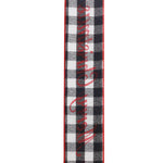 Load image into Gallery viewer, "MERRY CHRISTMAS" Celine Plaid Twill - Wired Edge Ribbon (Black & White)-- Various Yard Sizes