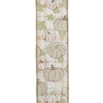 Load image into Gallery viewer, 10 yards --- 2 ½ inch --  Pumpkin Plaid Twill Wired Edge Ribbon
