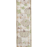 Load image into Gallery viewer, 10 yards --- 2 ½ inch -- Pumpkin Plaid Twill Wired Edge Ribbon