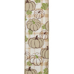 Load image into Gallery viewer, 10 yards --- 2 ½ inch --  Pumpkin Plaid Twill Wired Edge Ribbon
