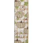 Load image into Gallery viewer, 10 yards --- 2 ½ inch -- Pumpkin Plaid Twill Wired Edge Ribbon