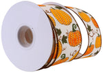 Load image into Gallery viewer, 10 yards --- 2 ½ inch -- Pumpkin Stitch Hopsack Wired Edge Ribbon