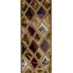 Load image into Gallery viewer, 10 yards --- 2.5 inch -- Diamond Velvet (Taupe) Jewel Deluxe Wired Edge - Christmas Ribbon