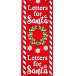 Load image into Gallery viewer, 10 yards --- 2 ½ inch -- Letters for SANTA - Wired Edge Ribbon