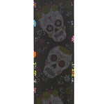 Load image into Gallery viewer, 10 yards --- 2 ½ inch -- "Day of the Dead" -- Bright Skulls Wired Edge Ribbon, Black
