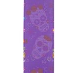 Load image into Gallery viewer, 10 yards --- 2 ½ inch -- "Day of the Dead" -- Bright Skulls Wired Edge Ribbon, Purple