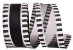 Load image into Gallery viewer, Beetlejuice Ticking Sheer Wired Edge Ribbon -- Various Yard Sizes