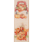 Load image into Gallery viewer, 10 yards --- 2 ½ inch -- Pickup Truck Pumpkins Linen Wired Edge Ribbon