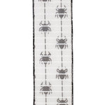 Load image into Gallery viewer, 10 yards --- 2 ½ inch -- Spider Crawlers Flocked Wired Edge Ribbon, White / Black