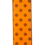 Load image into Gallery viewer, 10 yards --- 2 ½ inch -- Jumbo Dot Flocked Wired Edge Ribbon