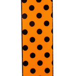 Load image into Gallery viewer, 10 yards --- 2 ½ inch -- Jumbo Dot Flocked Wired Edge Ribbon
