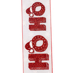 Load image into Gallery viewer, 10 yards --- 2 ½ inch --  Ho Ho Glitter Marla Wired Edge Ribbon
