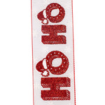 Load image into Gallery viewer, 10 yards --- 2 ½ inch -- Ho Ho Glitter Marla Wired Edge Ribbon